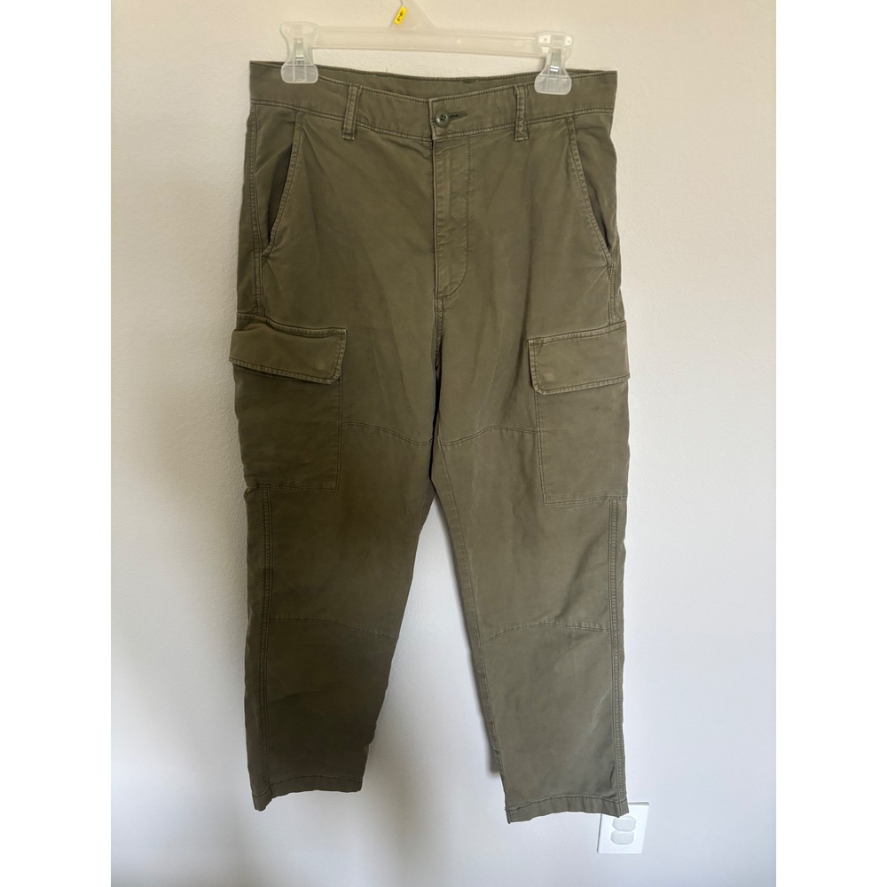 Uniqlo Mens Olive Green Cargo Pants Utility Tapered Trousers 461602 Size S 30x28
